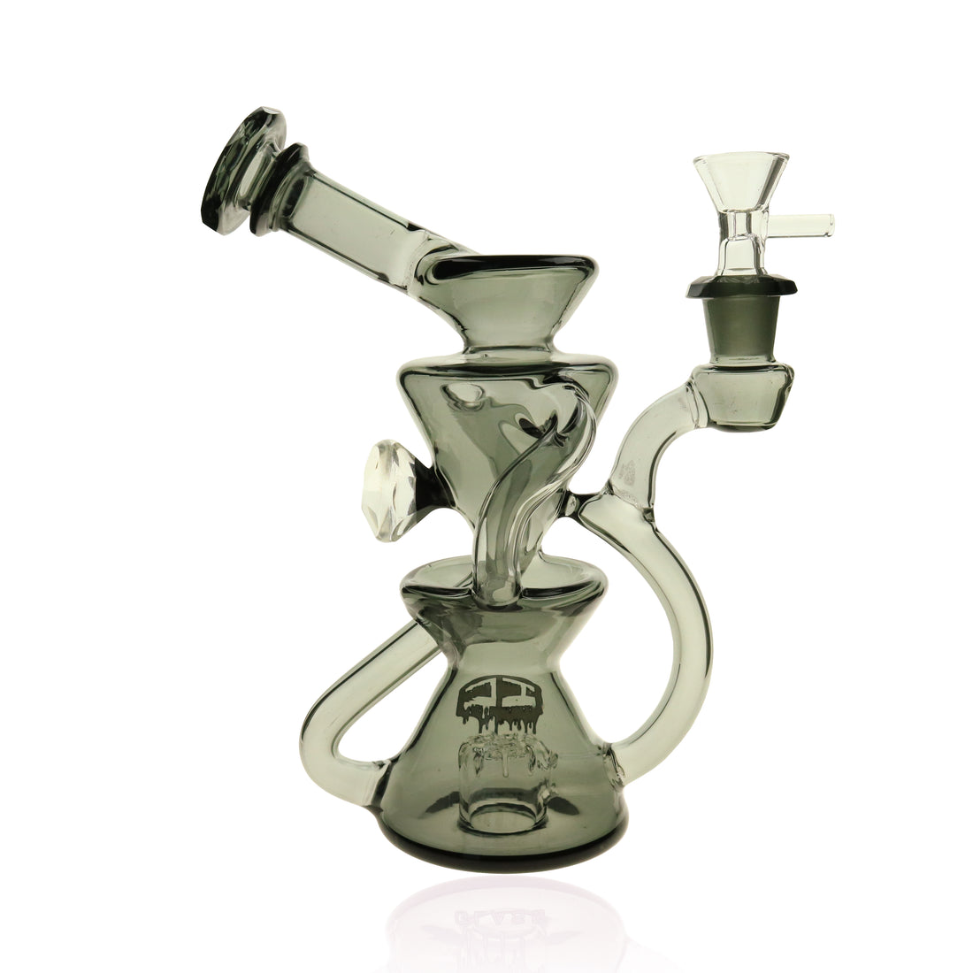 IC GLASS Recycler with Dichroic Diamond water pipe for smooth, stylish smoking experience – wholesale premium glass in California.