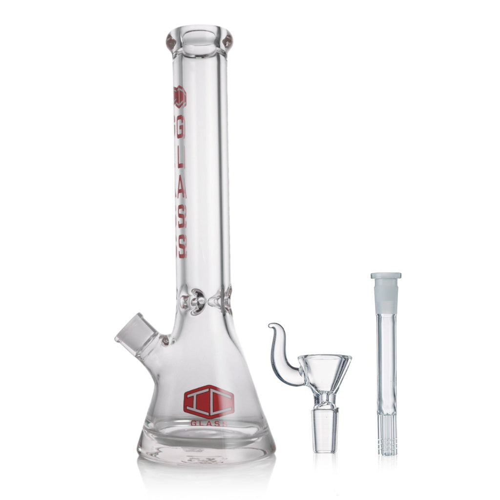 IC GLASS beaker bong with tree perc