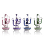 IC GLASS dual mouthpiece and bowl pieces glass rig