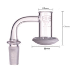 IC Glass - Carrie | 14mm 90D Quartz Banger | Includes Carb Cap, Terp Balls & Sticker | 5 Colors
