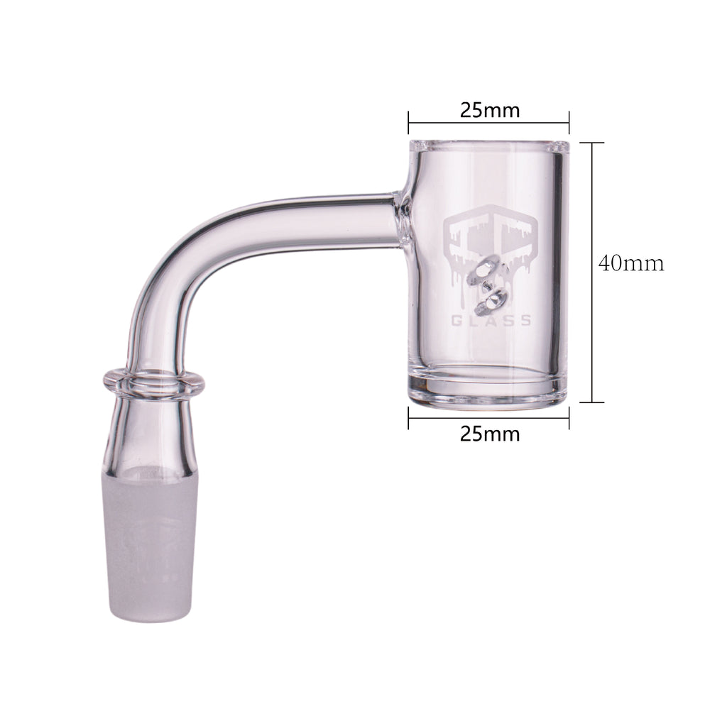 IC Glass - Hanging | 14mm 90D Quartz Banger | Includes Carb Cap, Terp Balls & Sticker | 5 Colors