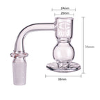 IC Glass - Ice River | 14mm 90D Quartz Banger | Includes Carb Cap, Terp Balls & Sticker | 5 Colors