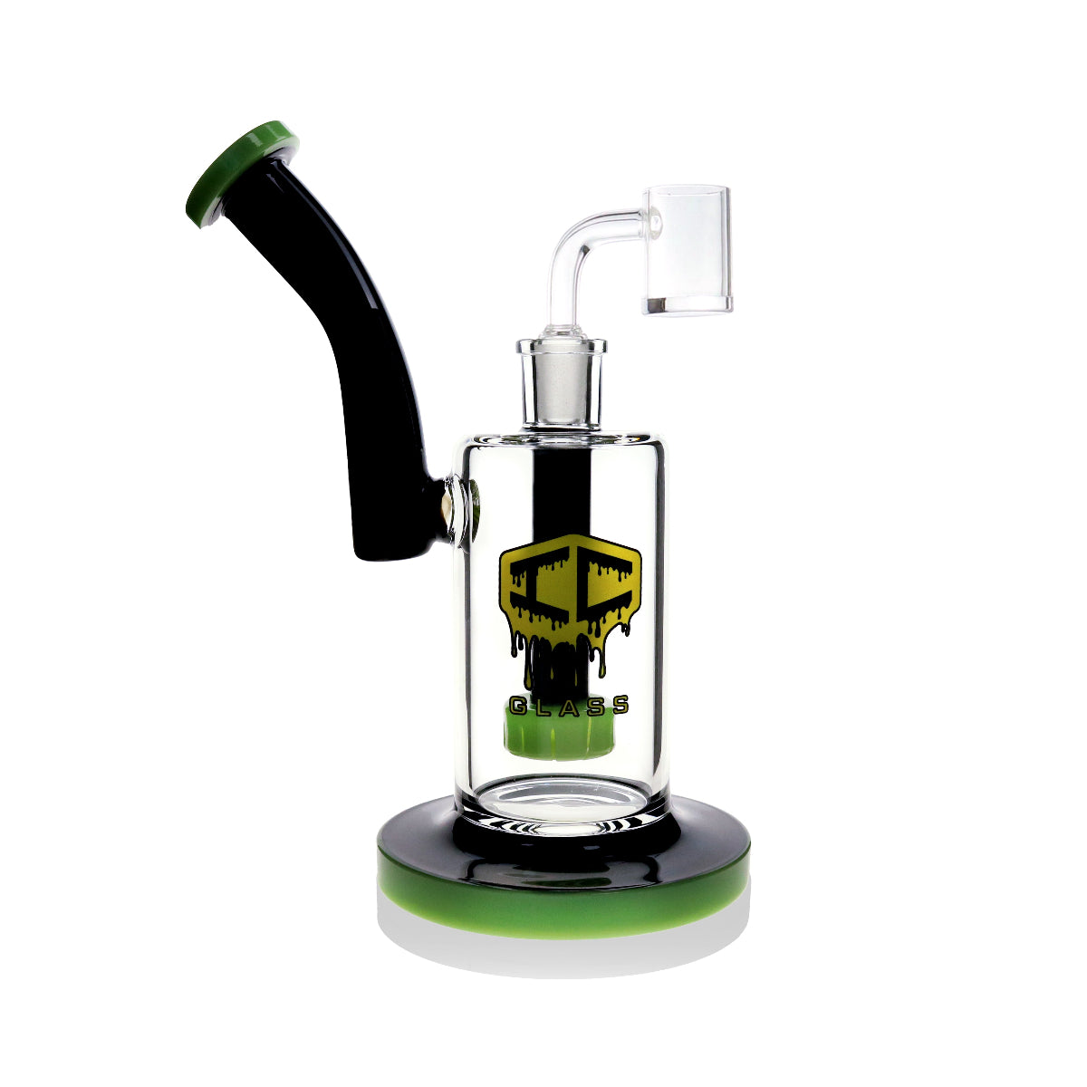 IC Glass Black Series sidecar neck dab rig with banger – wholesale Main image