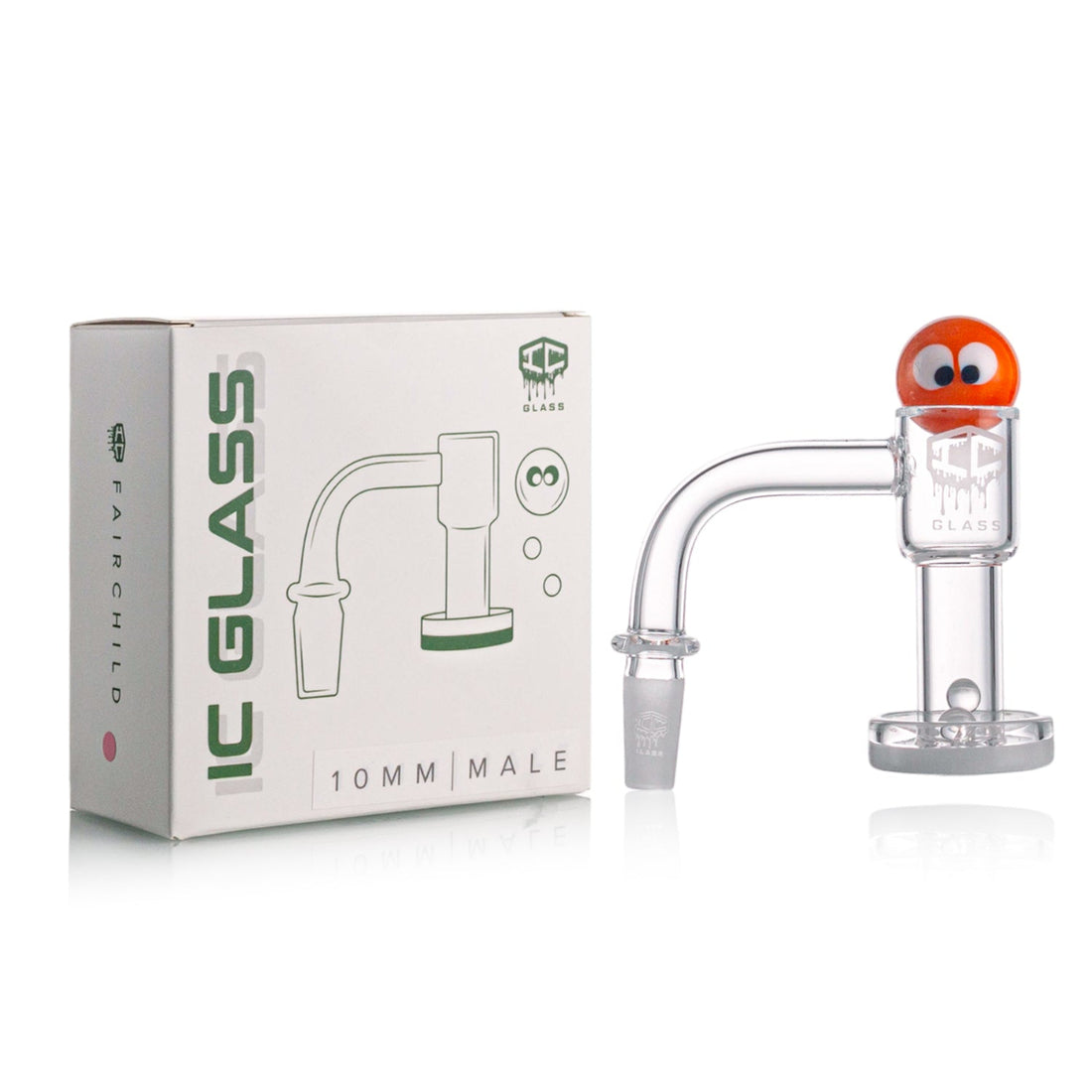 IC Glass Fairchild 10mm 90 degree quartz banger set