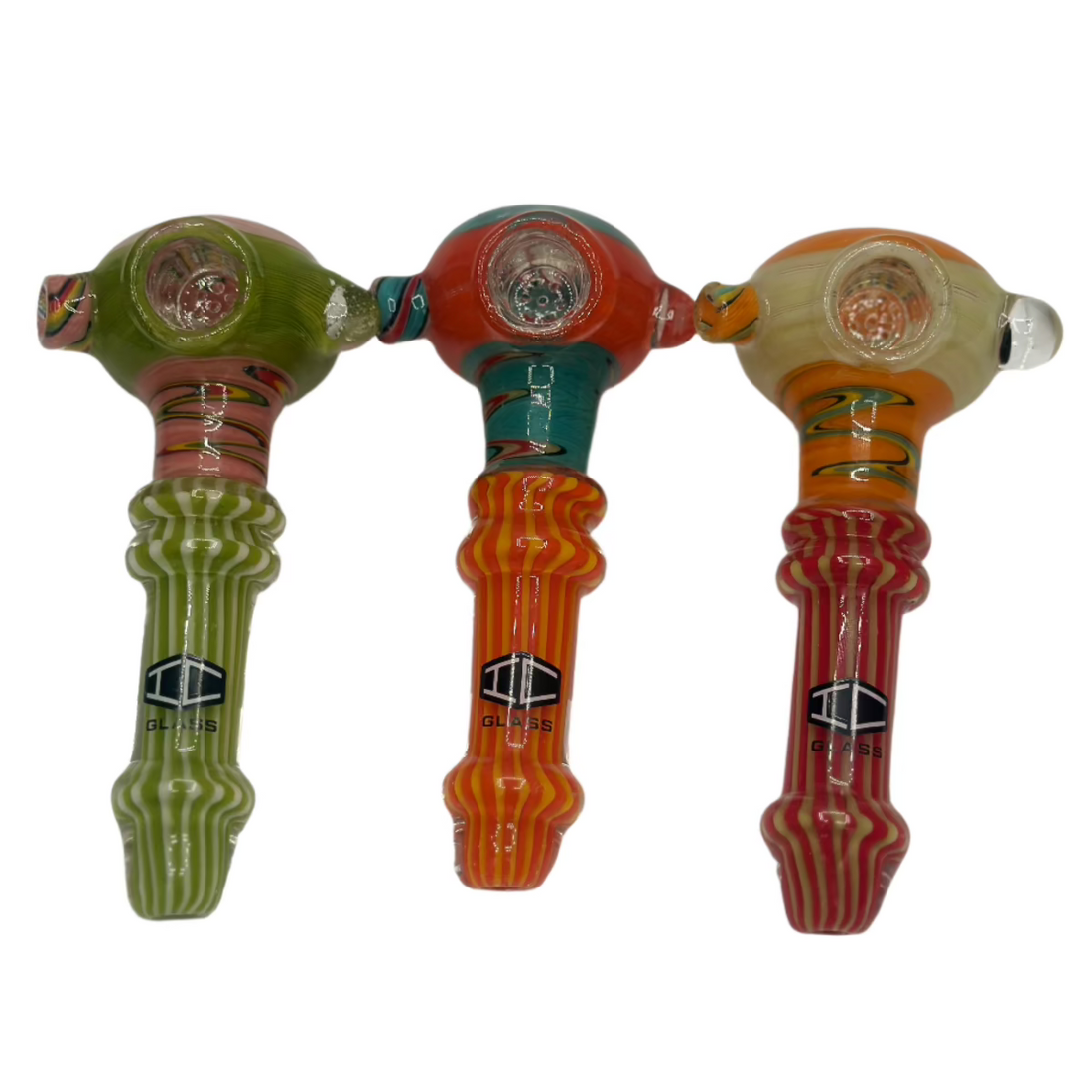 IC Glass Hand Pipe with Screen – 4 Color Options