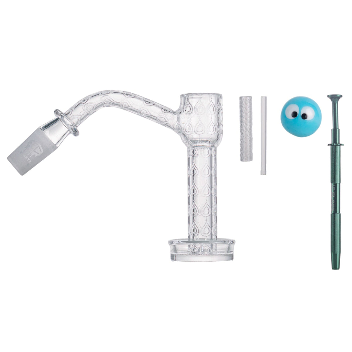 IC Glass NIRVANA 14MM45D Quartz Banger with Terp Ball Grabber in 5 Colors

