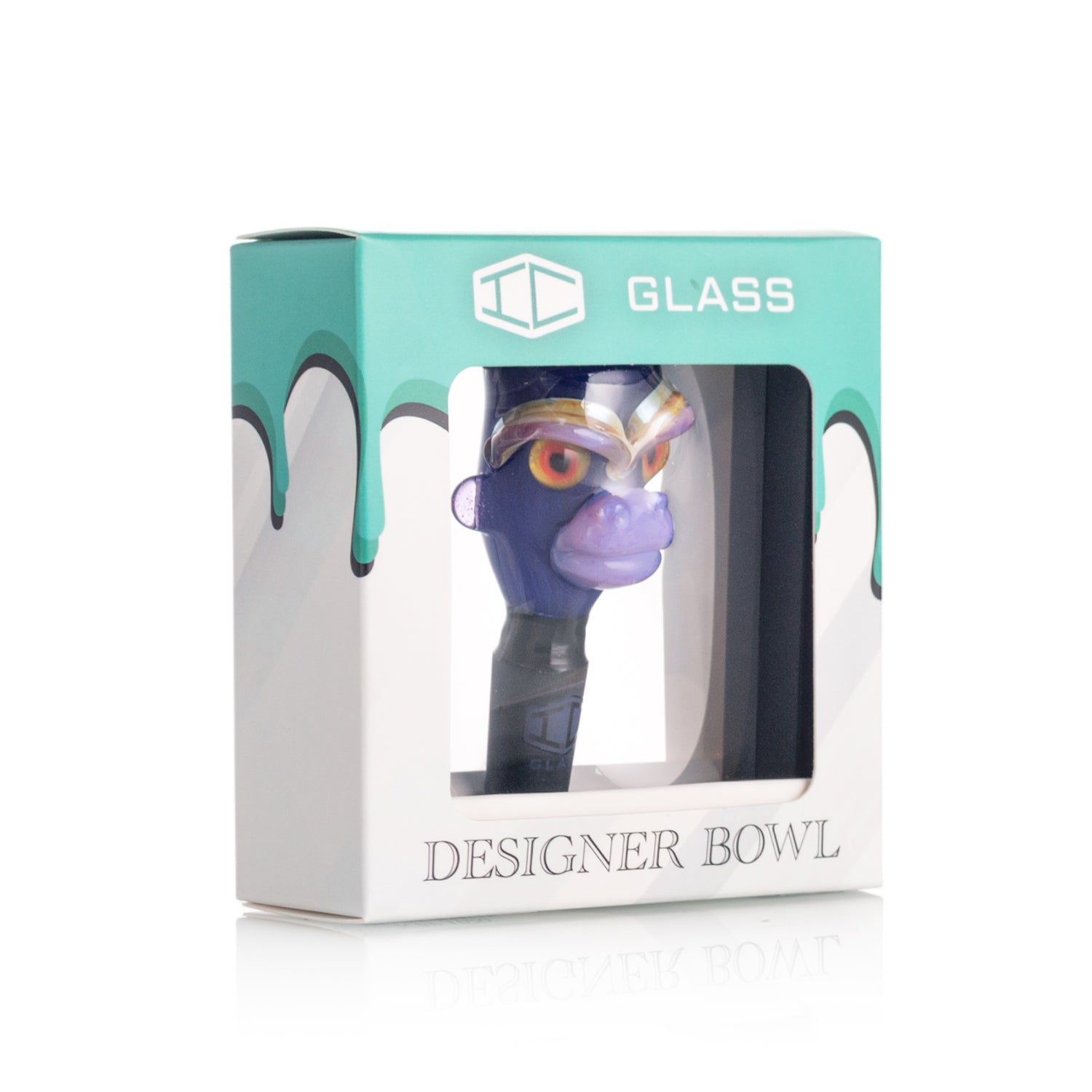 IC Glass Novelty Bowl Piece – Handcrafted Monkey Face Bowl for Bongs