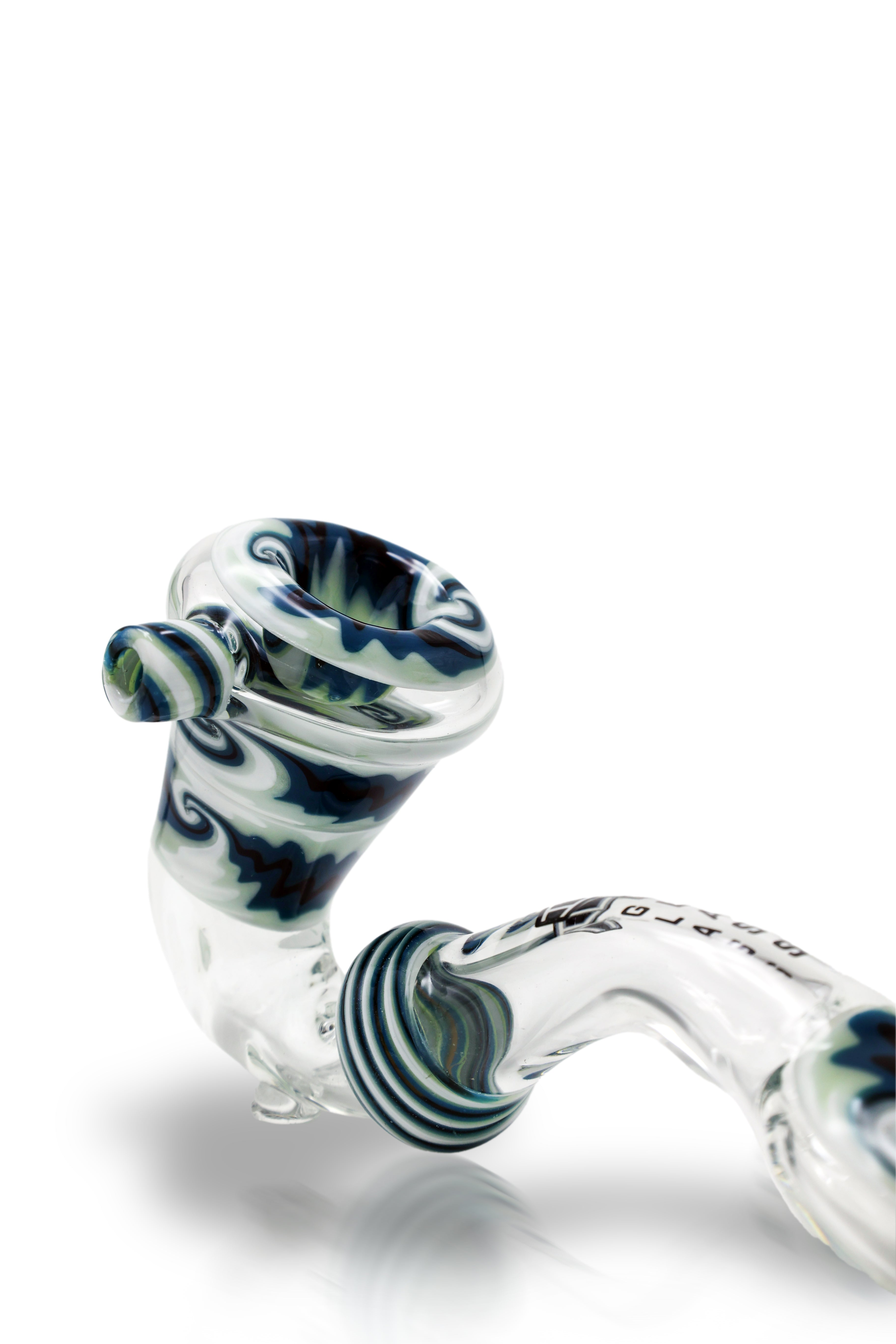IC Glass Sherlock hand pipe with flat mouthpiece Main image