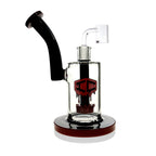 IC Glass compact dab rig with black finish and banger included