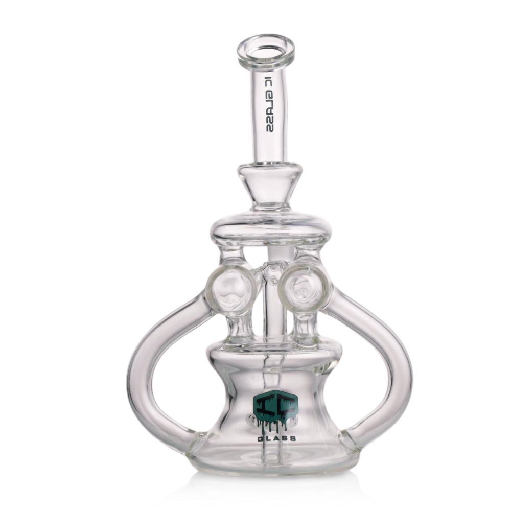 IC Glass premium recycler dab rig with quartz banger
