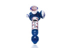 Ic glass Wig Wag Hand Pipe in blue