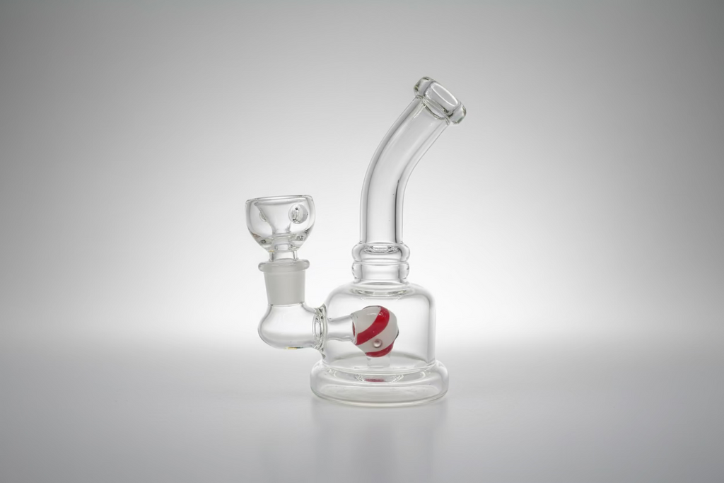 Small Rig with Swirl Colored Perc | Wholesale Glass Water Pipe