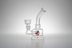 Small Rig with Swirl Colored Perc | Wholesale Glass Water Pipe