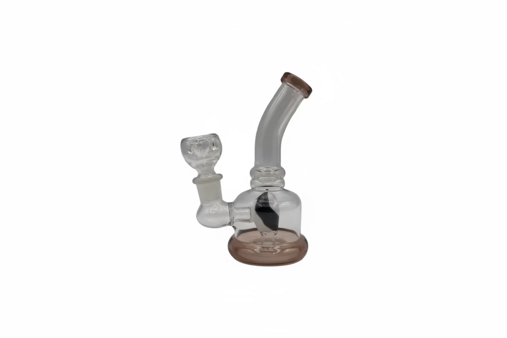 Small Rig with Swirl Colored Perc | Wholesale Glass Water Pipe