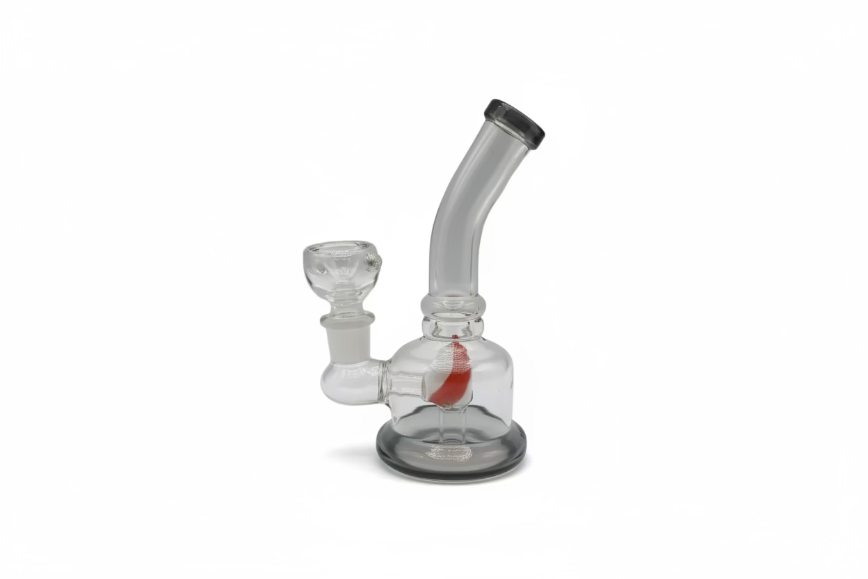 Small Rig with Swirl Colored Perc | Wholesale Glass Water Pipe Main image