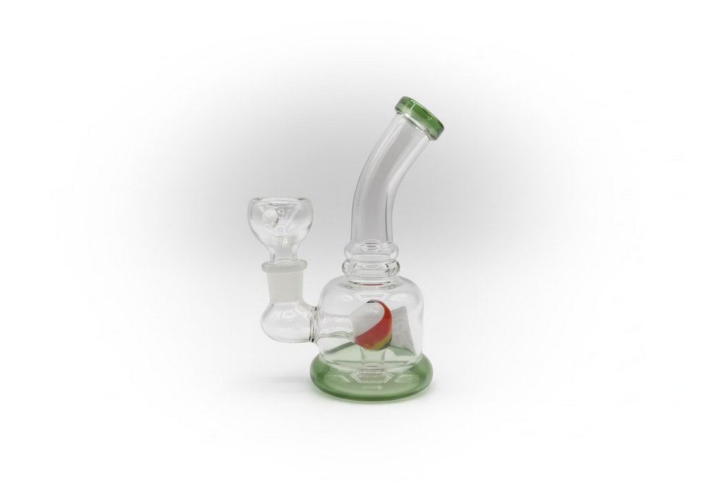 Small Rig with Swirl Colored Perc | Wholesale Glass Water Pipe