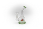 Small Rig with Swirl Colored Perc | Wholesale Glass Water Pipe
