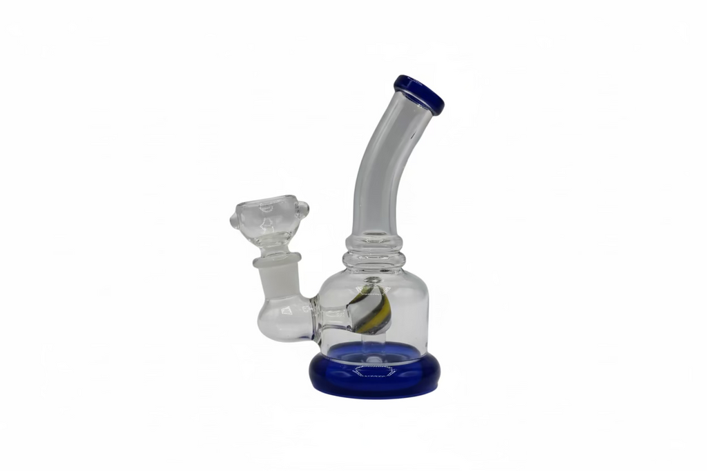 Small Rig with Swirl Colored Perc | Wholesale Glass Water Pipe