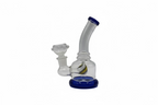 Small Rig with Swirl Colored Perc | Wholesale Glass Water Pipe