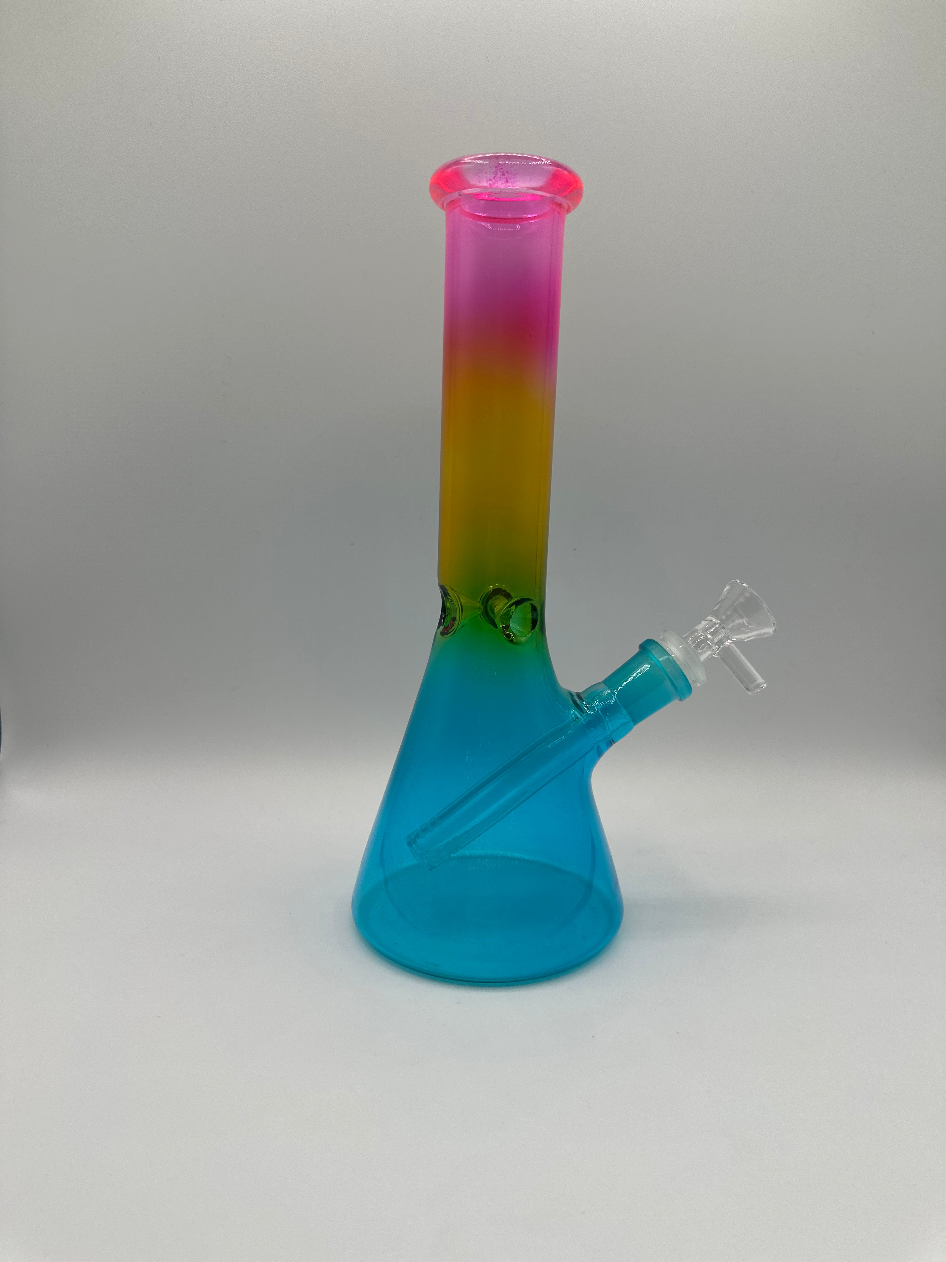 10" Rasta Beaker Bong – Glass Water Pipe with Downstem & Bowl