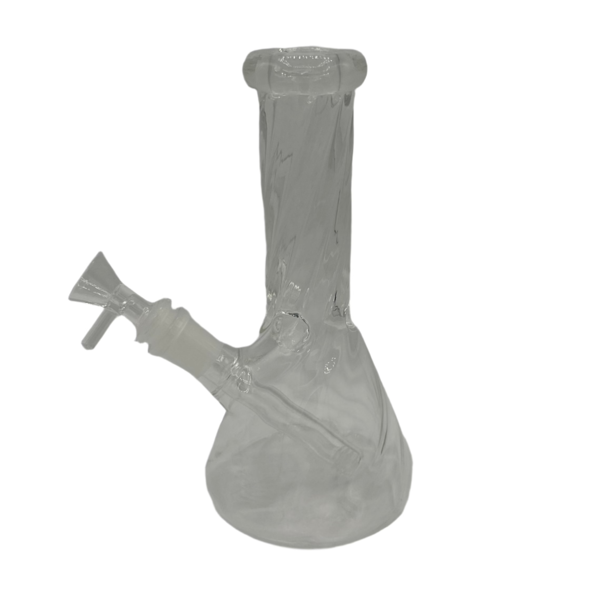 Wholesale Clear Beaker Bong with Swirl Design – Includes Downstem & Bowl Piece