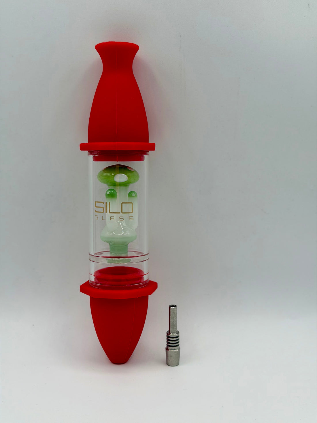 Silo Glass - Silicon Nectar Collector with Glass Matric Perk & Titanium tip | Single Unit