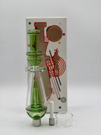 Nectar Collector with Pyramid perc with screw-on ceramic tip comes with dish |