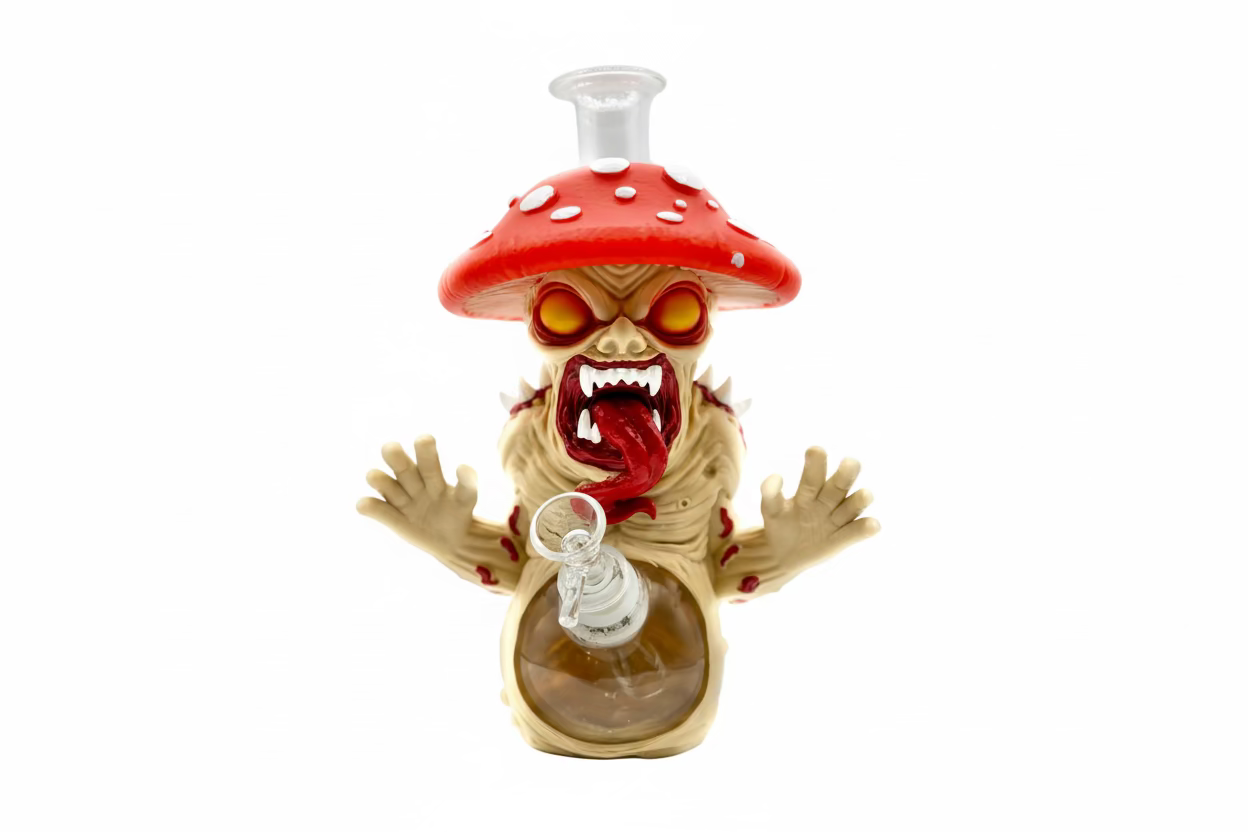 Monster Mushroom Head Silicone Water Pipe with Downstem & Bowl | Wholesale Bong Main image