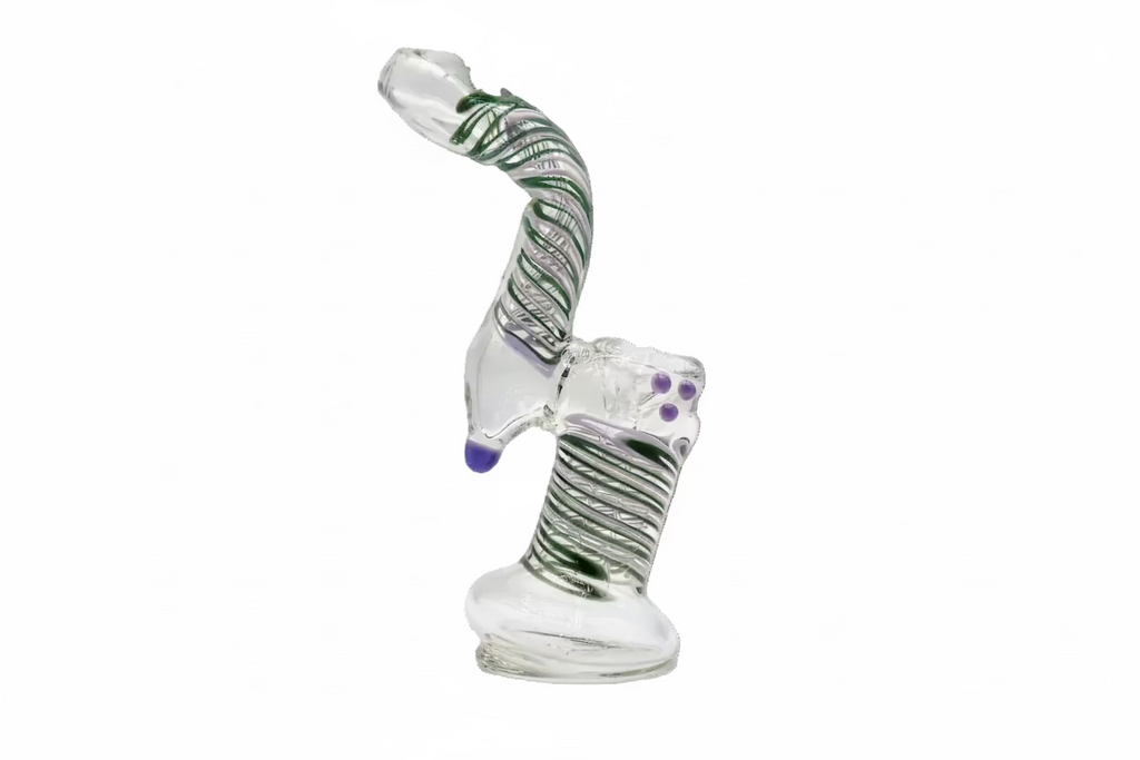 Clear bubbler with swirl  design | 5 Inch | 130gm