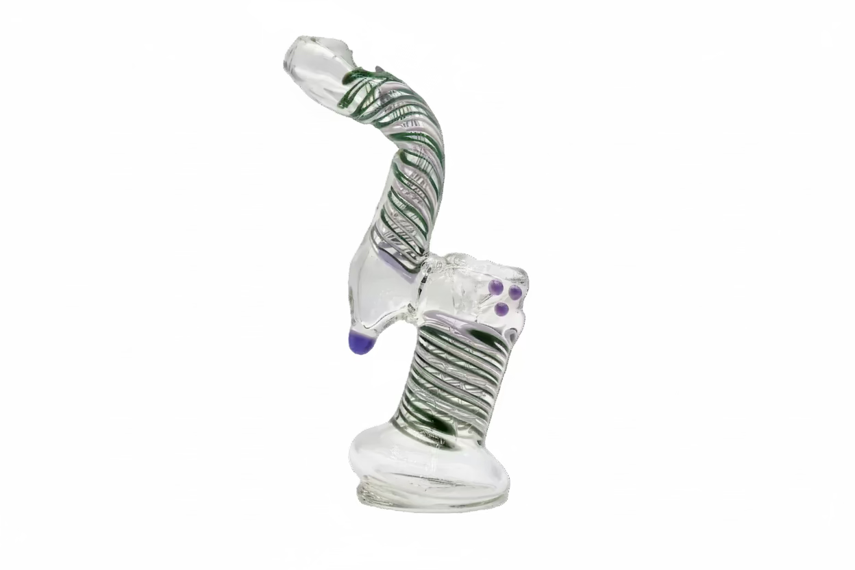 Clear bubbler with swirl  design | 5 Inch | 130gm