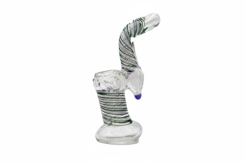 Clear bubbler with swirl  design | 5 Inch | 130gm