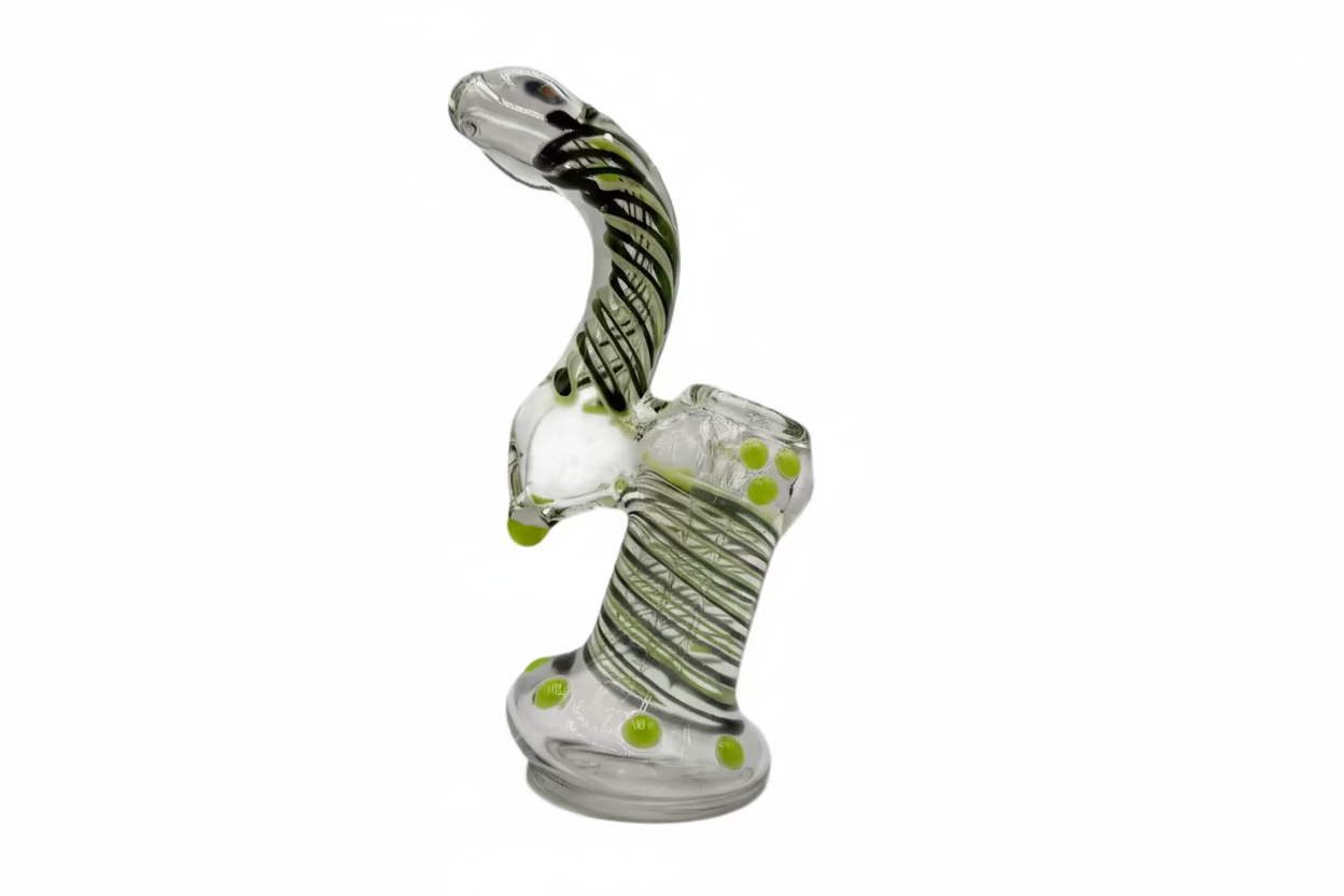 Clear bubbler with swirl  design | 5 Inch | 130gm