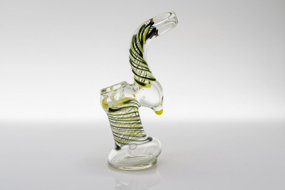 Clear bubbler with swirl  design | 5 Inch | 130gm