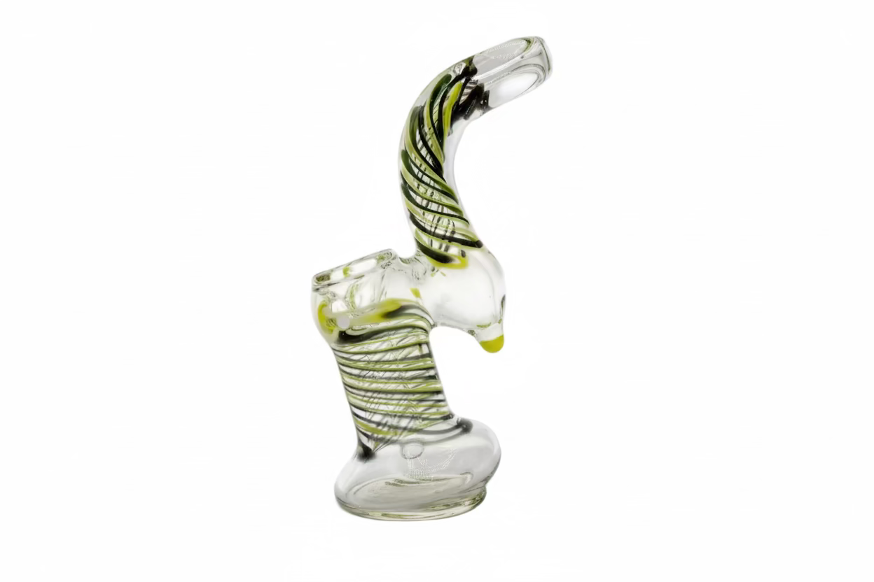 Clear bubbler with swirl  design | 5 Inch | 130gm