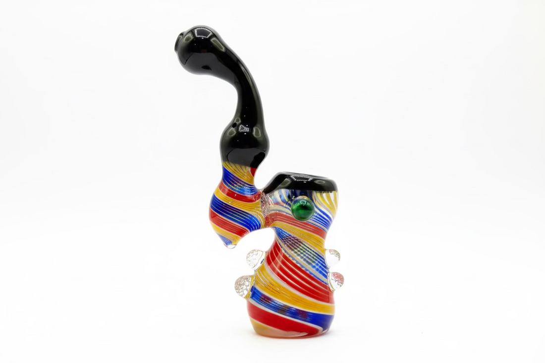 Black Bubbler with swirl design | 5 Inch | 120gm