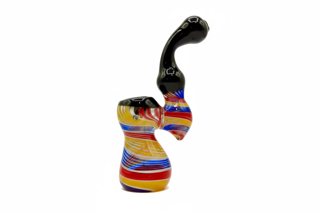 Black Bubbler with swirl design | 5 Inch | 120gm Main image