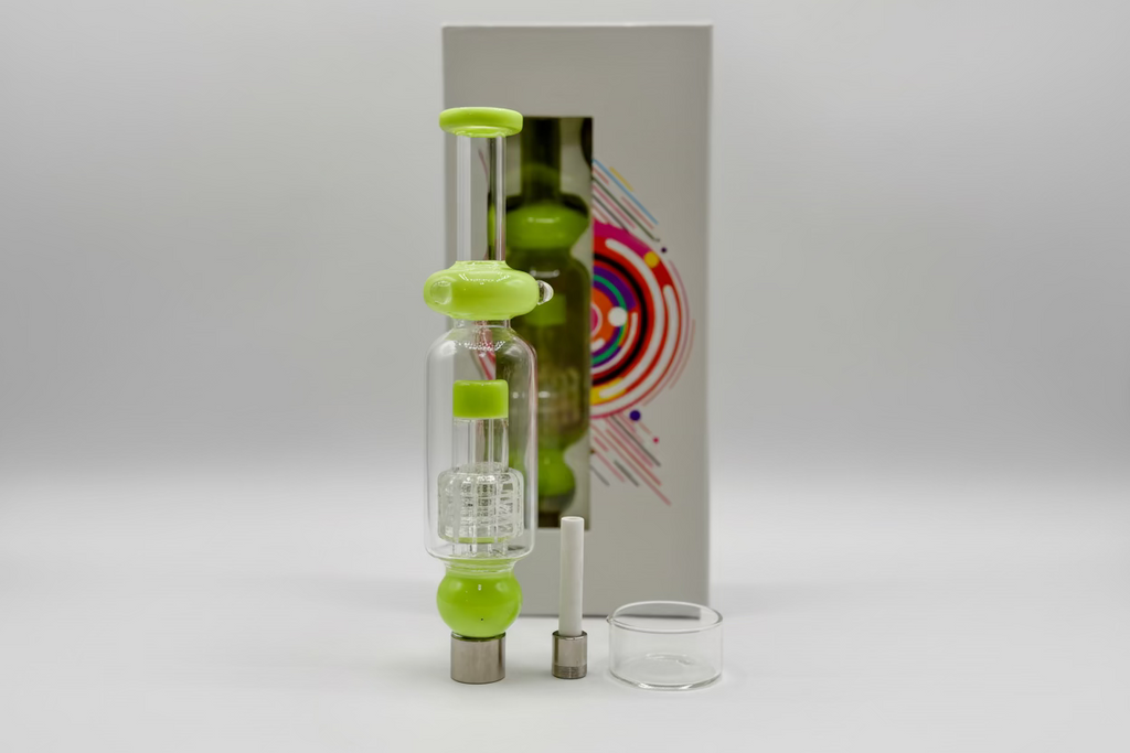 Nectar collector - Nector Collector with Matrix | Include ceramic tip, titanium tip & Dish | Single Unit