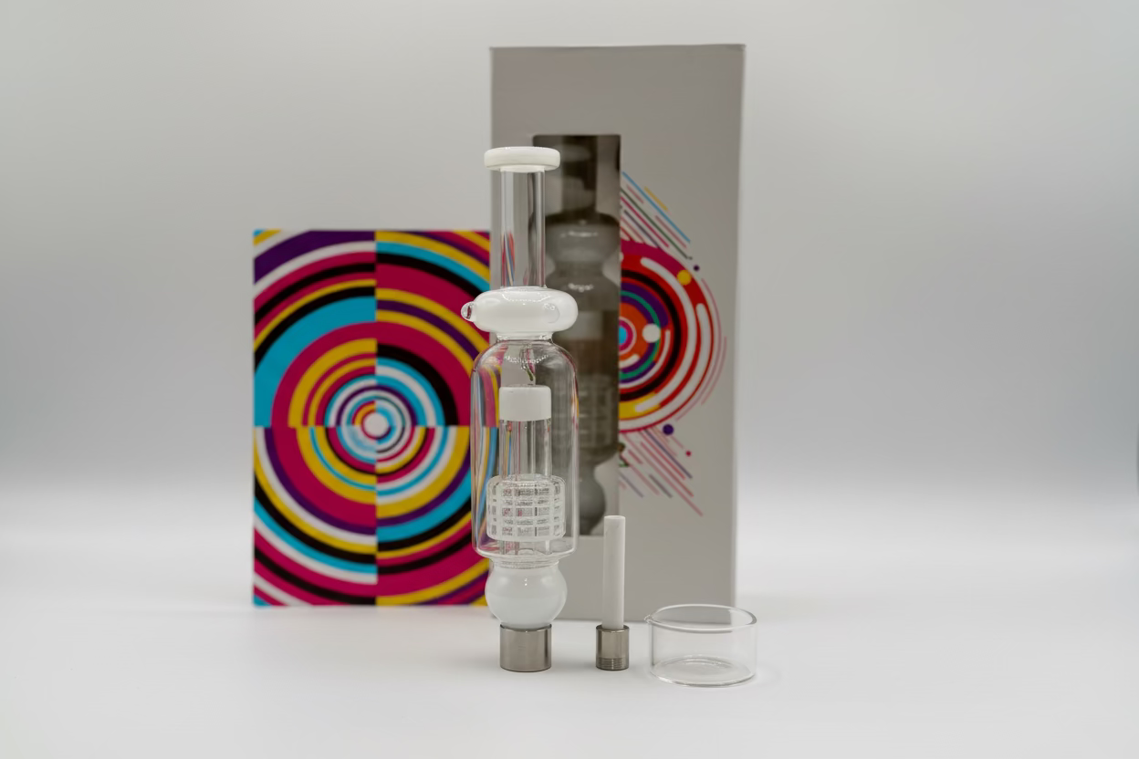 Nectar collector - Nector Collector with Matrix | Include ceramic tip, titanium tip & Dish | Single Unit Main image
