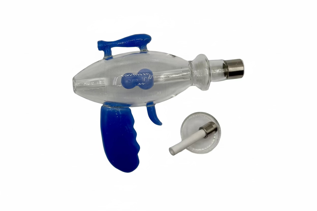 Nectar Collector - Gun Style Nectar Collector with Ceramic Tip and Glass Dish | Single Unit