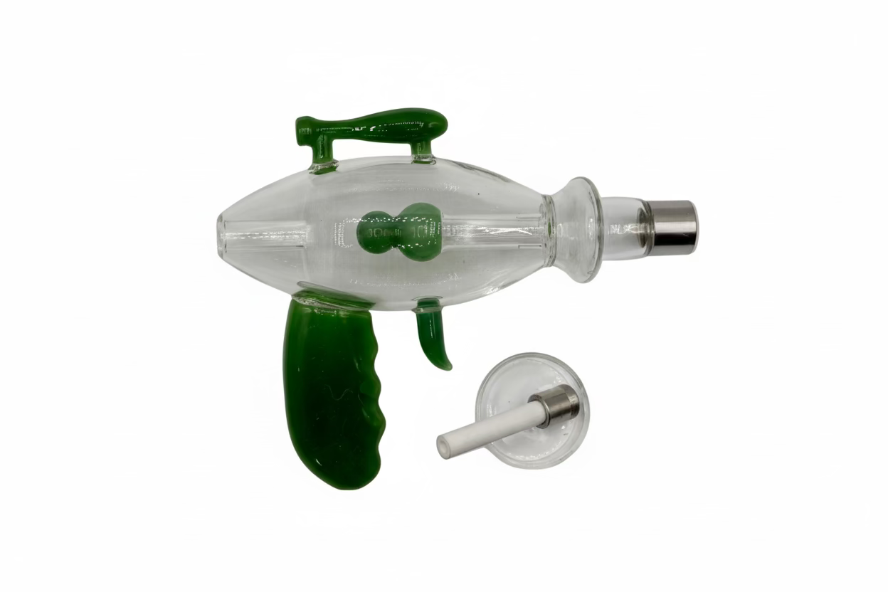 Nectar Collector - Gun Style Nectar Collector with Ceramic Tip and Glass Dish | Single Unit Main image