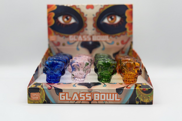 Skull Head Bowl Piece | Assorted Colors | Box of 16pcs | BOX