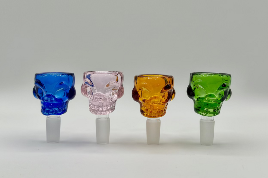 Skull Head Bowl Piece | Assorted Colors | Box of 16pcs | BOX
