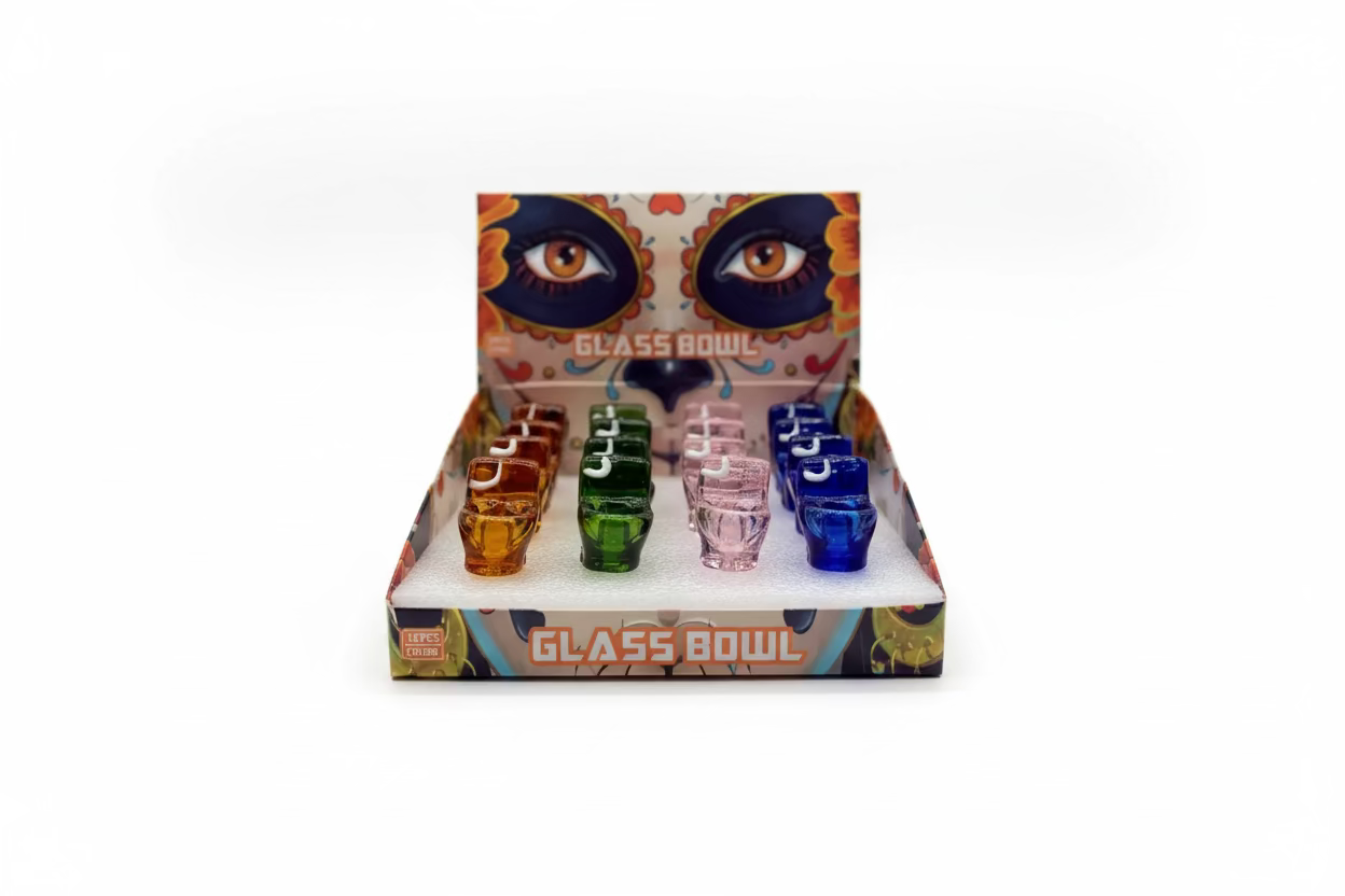 Toilet seat glass Bowl Piece | Assorted Colors | Box of 16pcs | BOX Main image