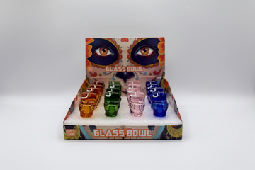 Toilet seat glass Bowl Piece | Assorted Colors | Box of 16pcs | BOX