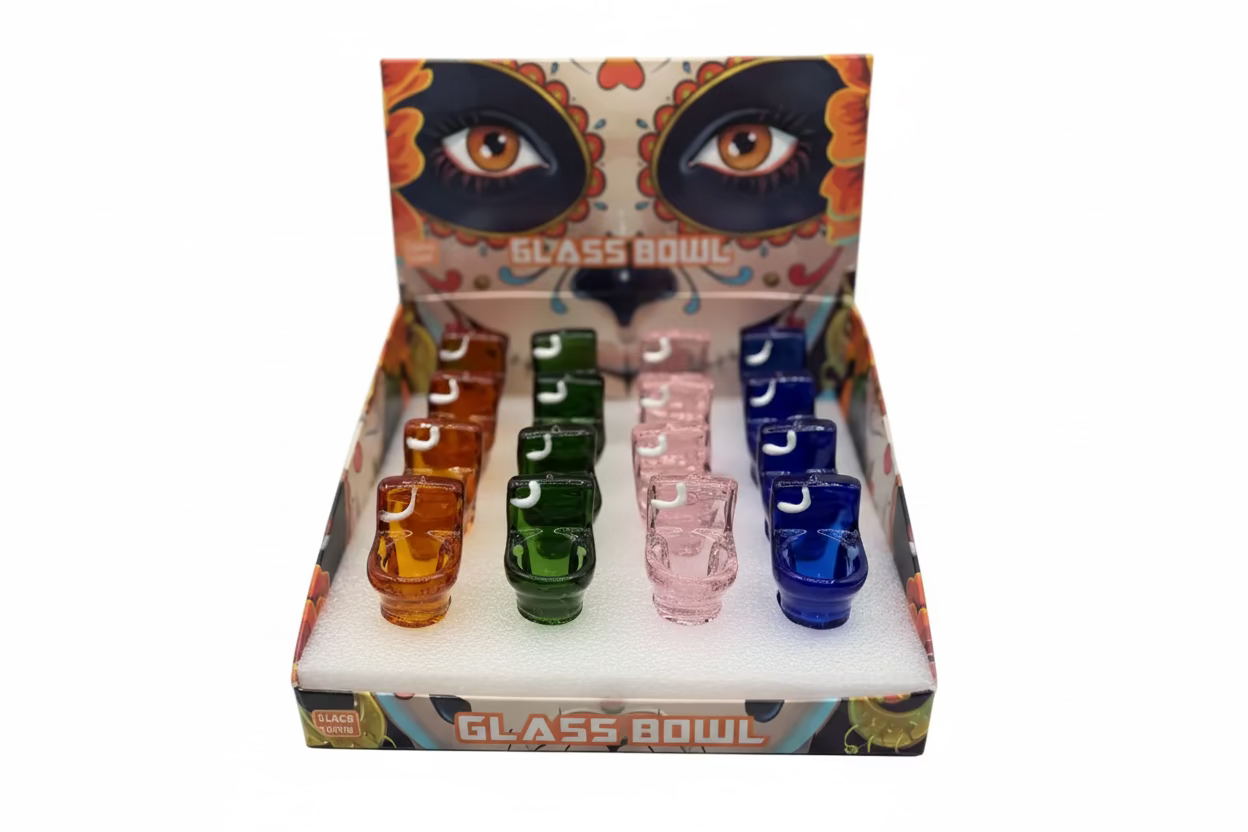 Toilet seat glass Bowl Piece | Assorted Colors | Box of 16pcs | BOX Secondary image