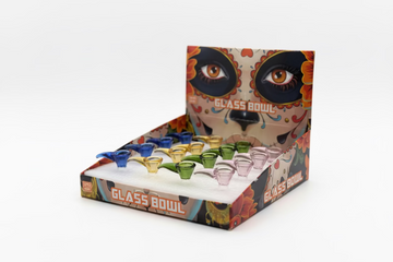 Handmade Glass Bowl Piece with Horn Handle & Screen