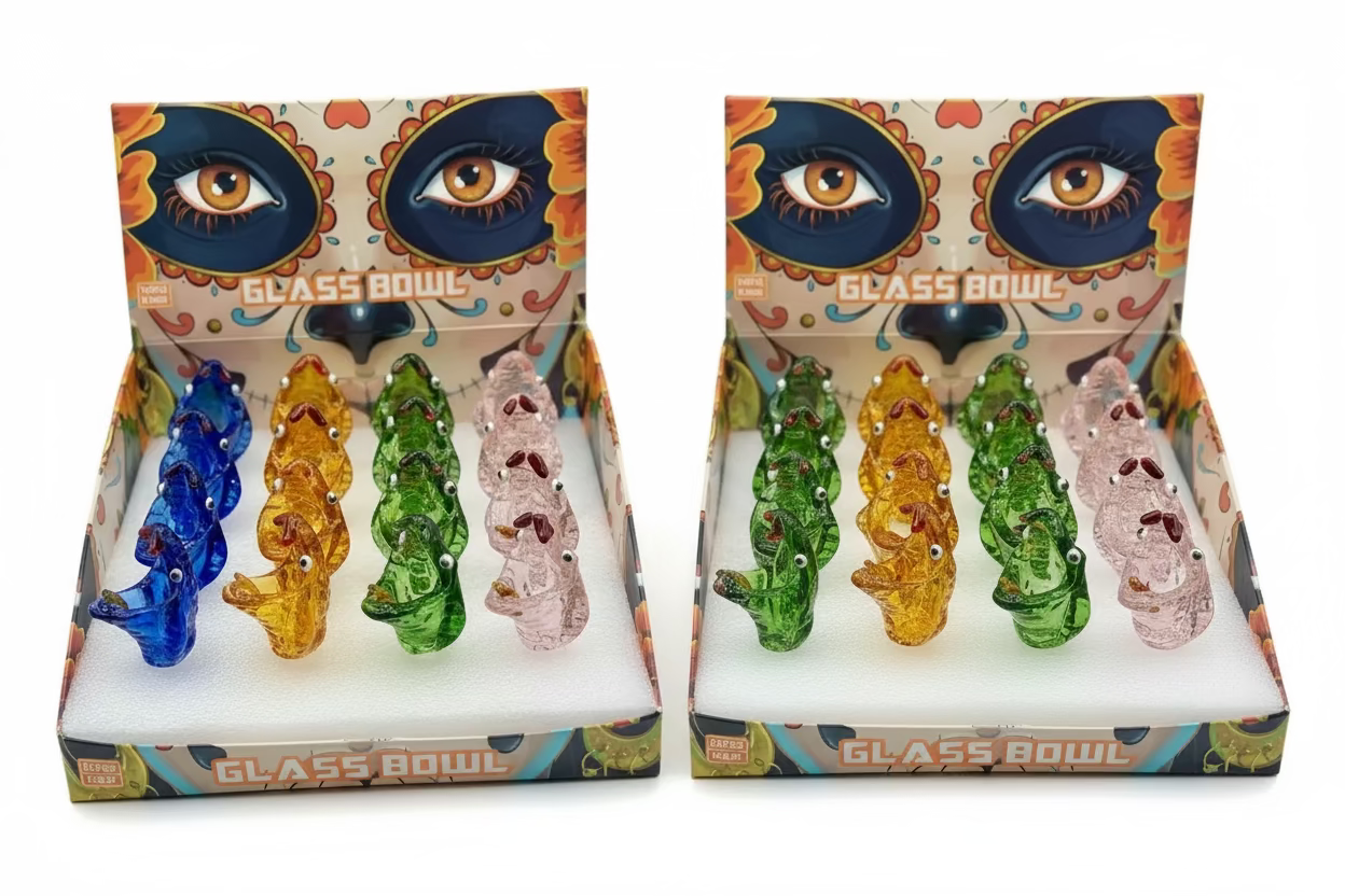 Cobra Glass Bowl Piece Assorted Colors Wholesale | Box of 16 Pieces Secondary image
