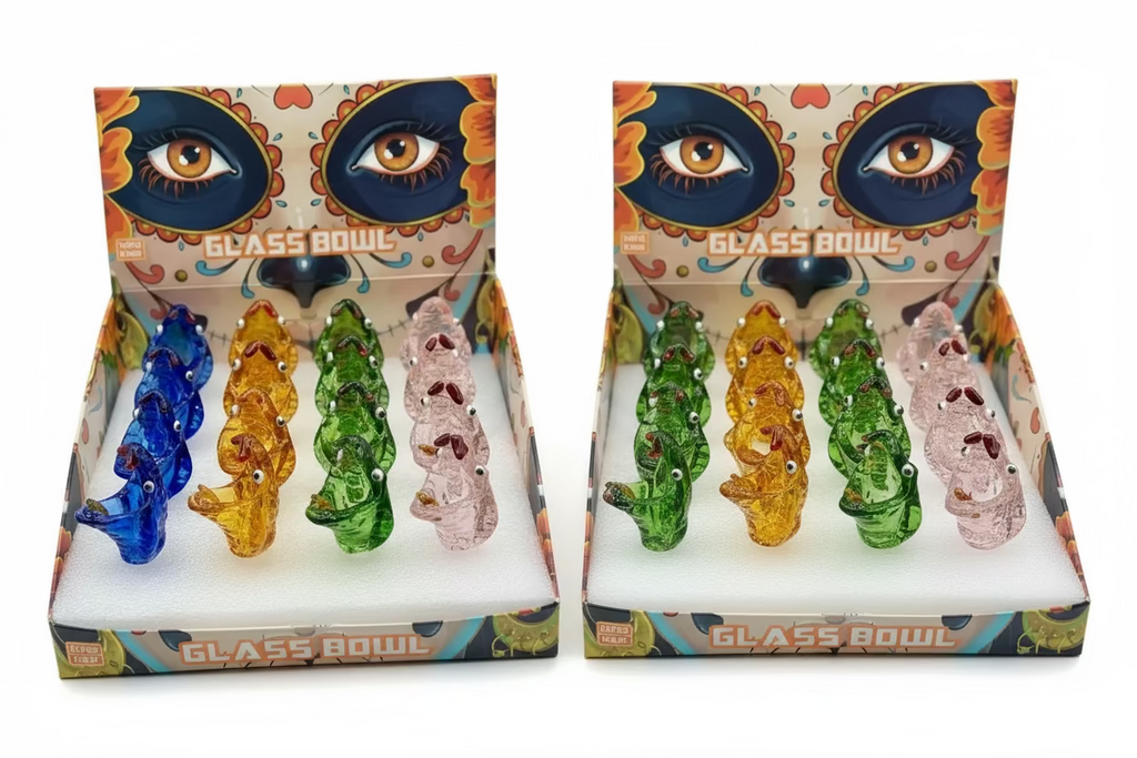 Cobra Glass Bowl Piece Assorted Colors Wholesale | Box of 16 Pieces