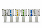 Glass Bowl Piece – Clear Bowl w/ Color Dots | 9pc Box