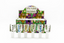 Glass Bowl Piece – Clear Bowl w/ Color Dots | 9pc Box